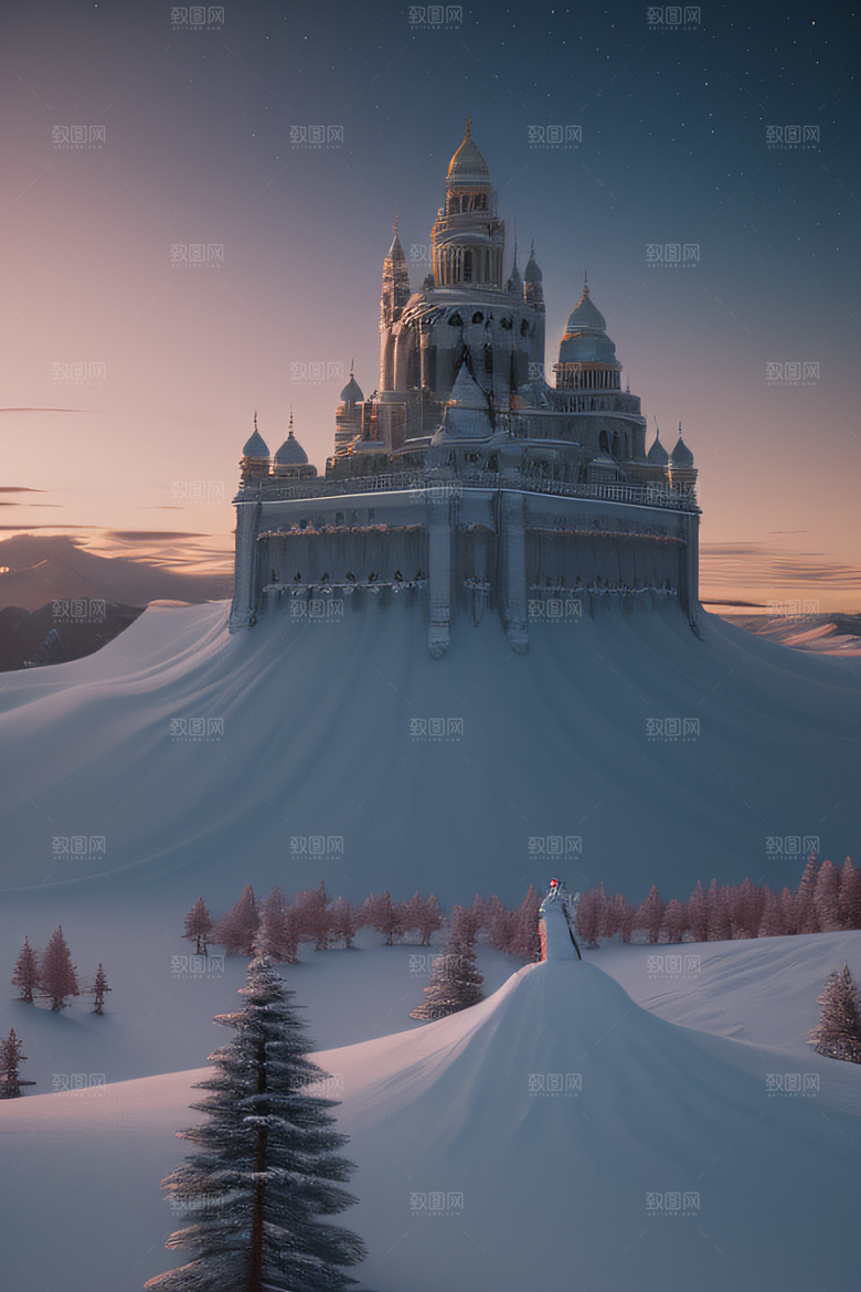 冰雪覆盖的电影场景