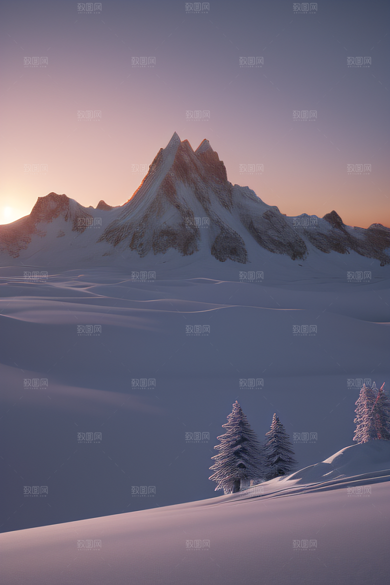冰雪覆盖的电影场景