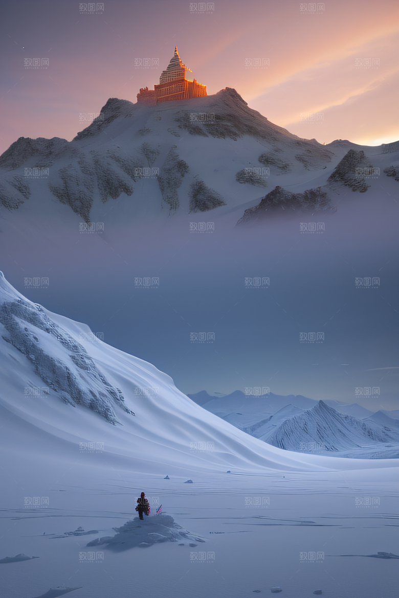 冰雪覆盖的电影场景