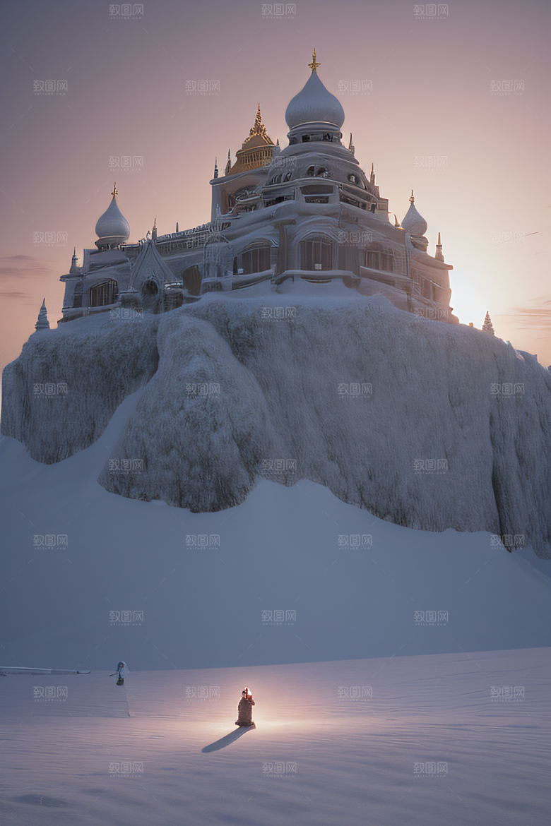 冰雪覆盖的电影场景