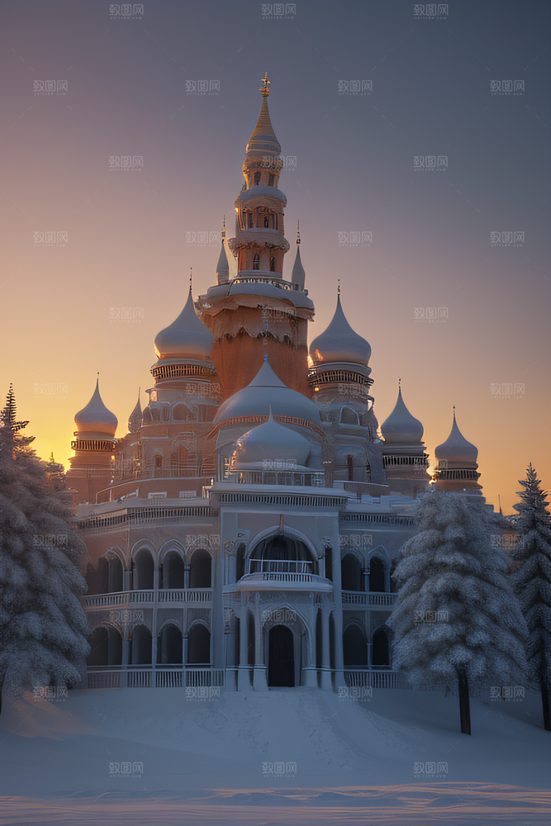 冰雪覆盖的电影场景