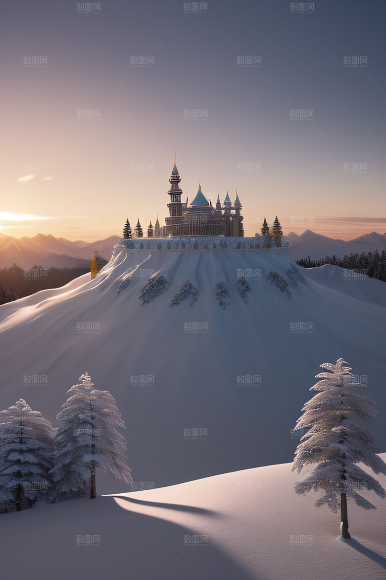 梦幻般的冰雪宫殿