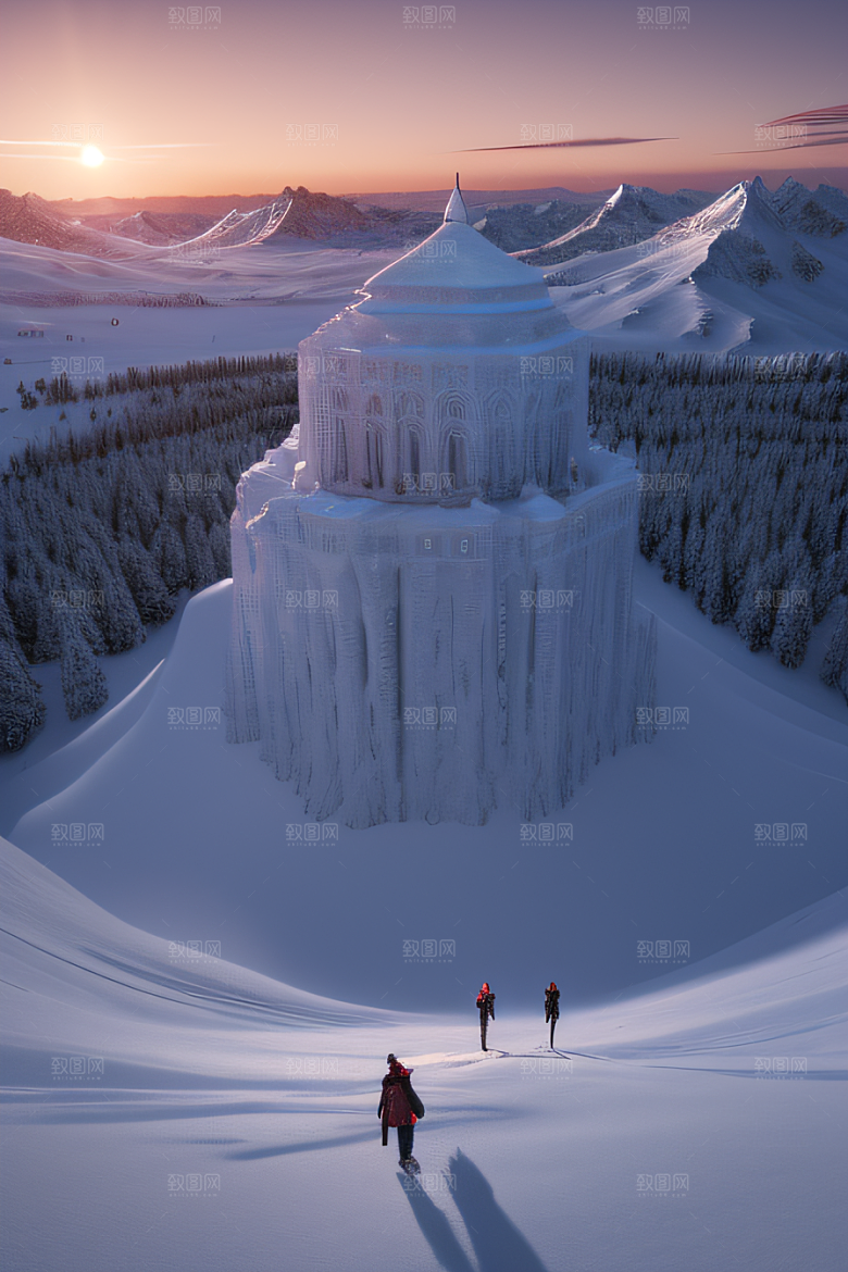 梦幻般的冰雪宫殿