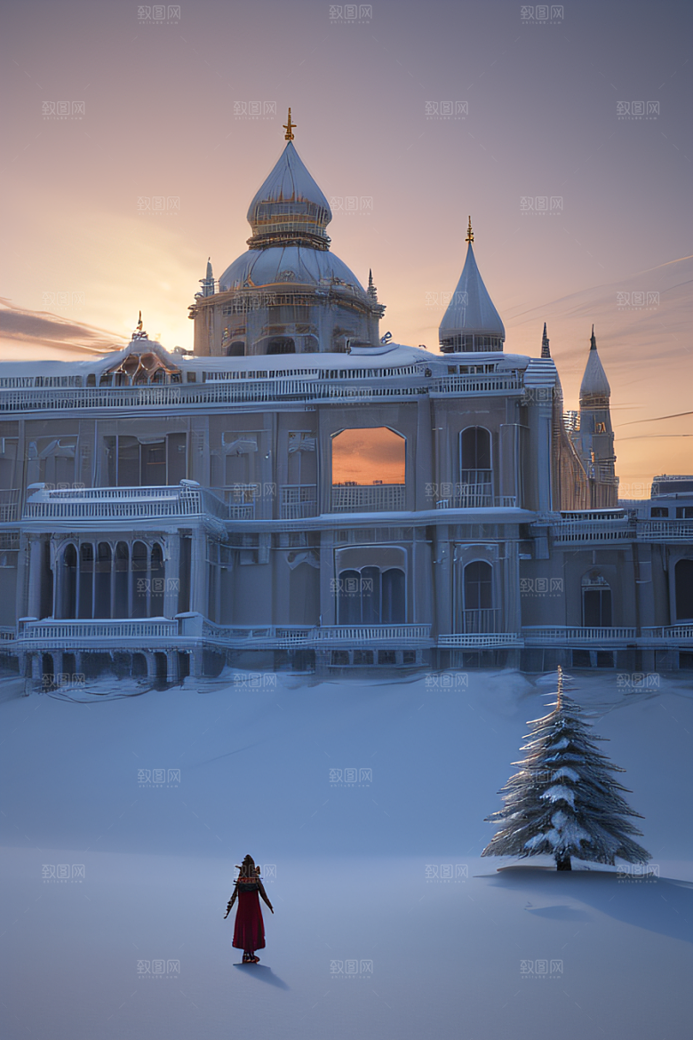冰雪世界的壮丽景观