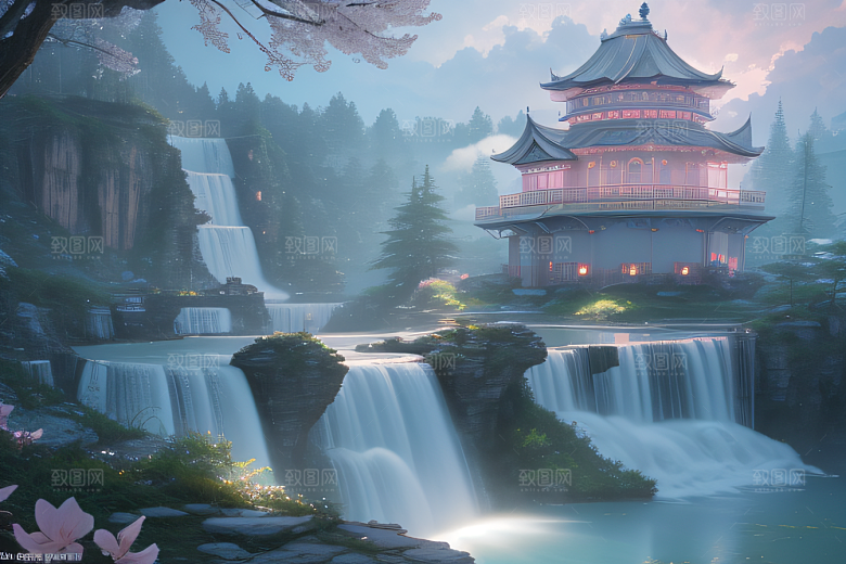 梦境花园白云朵朵光影流转