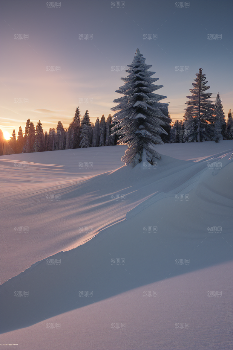 冰雪世界的壮丽景观