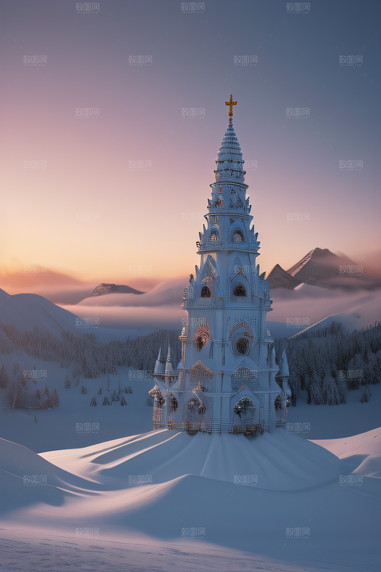 冰雪世界的壮丽景观