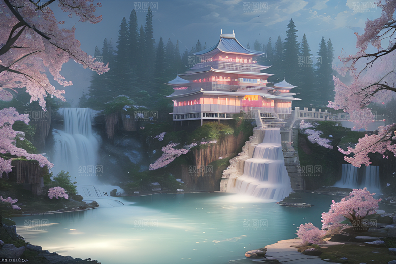 梦境花园白云朵朵光影流转