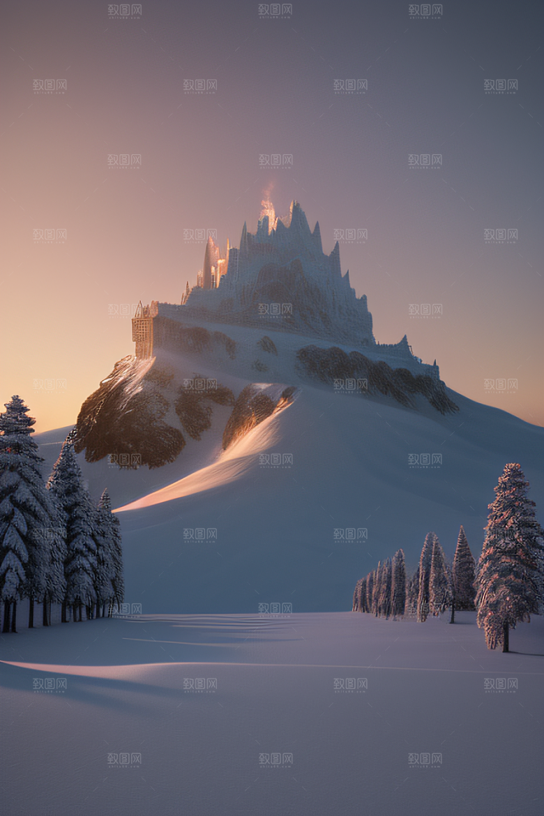 冰雪世界的壮丽景观