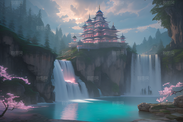 梦境花园白云朵朵光影流转
