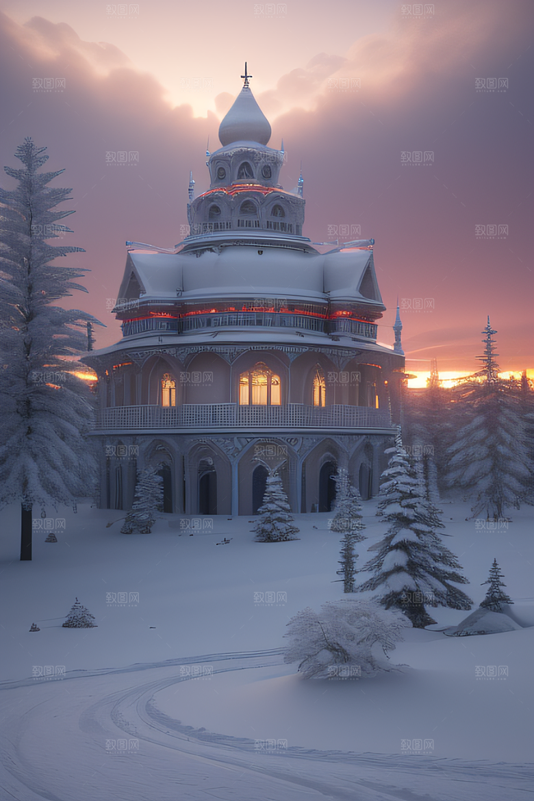 冰雪世界的壮丽景观