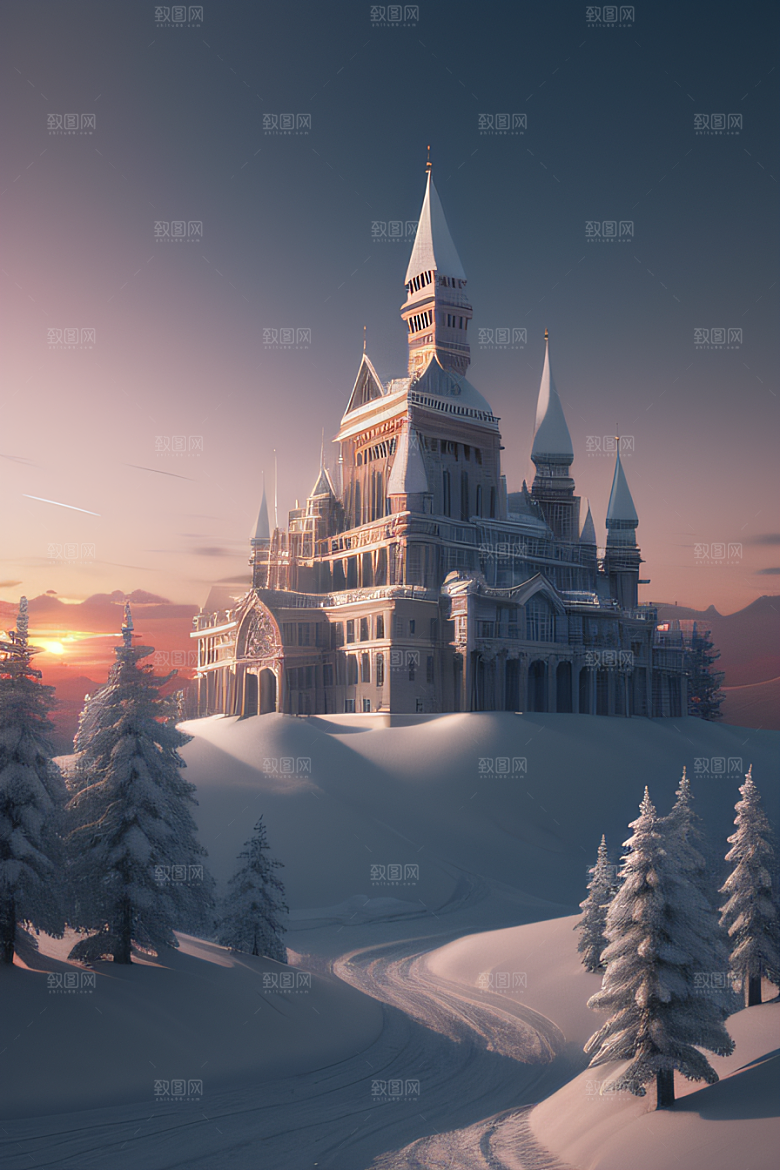 冰雪世界的壮丽景观