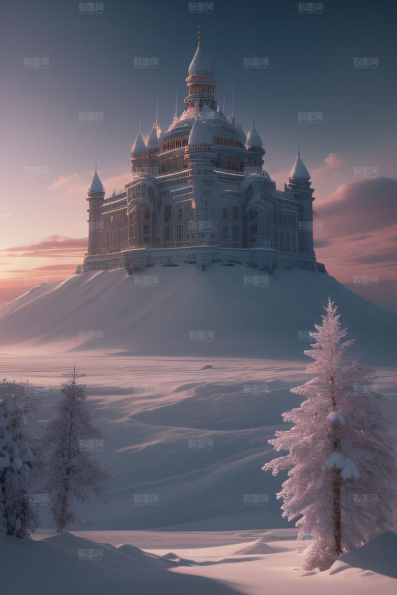冰雪中的神秘宫殿