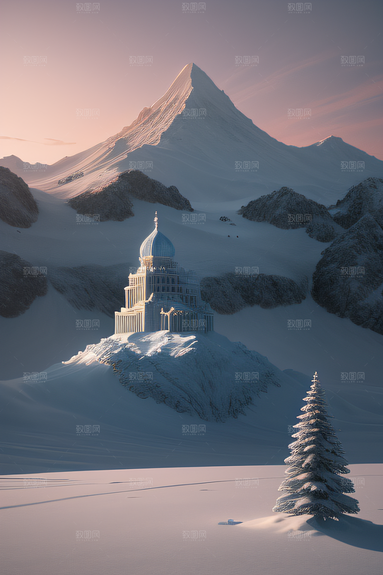冰雪中的神秘宫殿