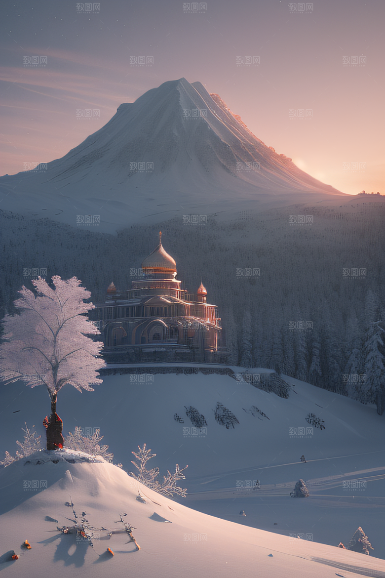 冰雪中的神秘宫殿