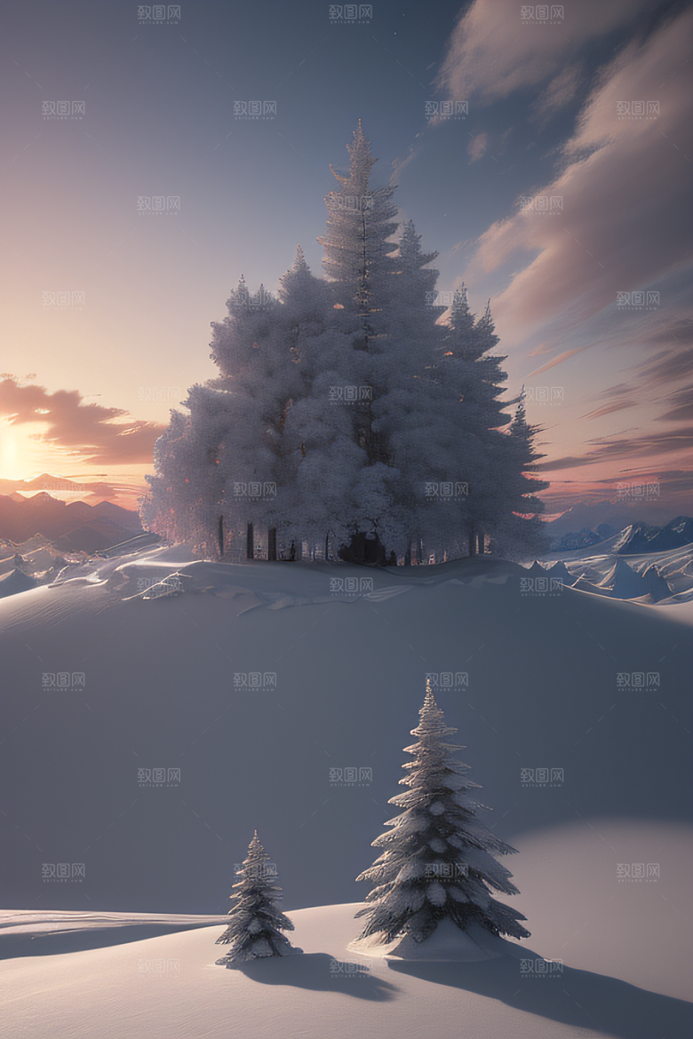 冰雪中的神秘宫殿