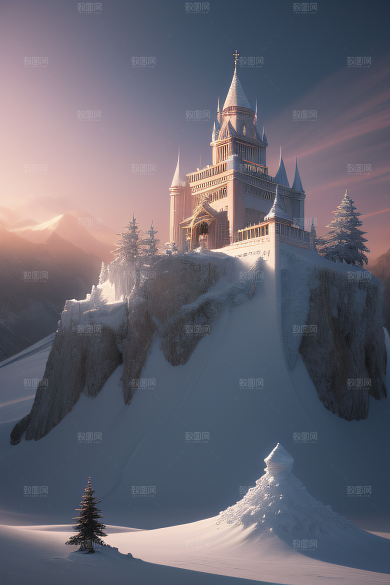 冰雪覆盖的电影场景