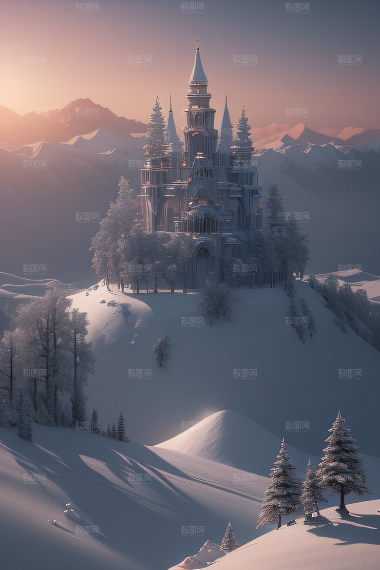 冰雪覆盖的电影场景