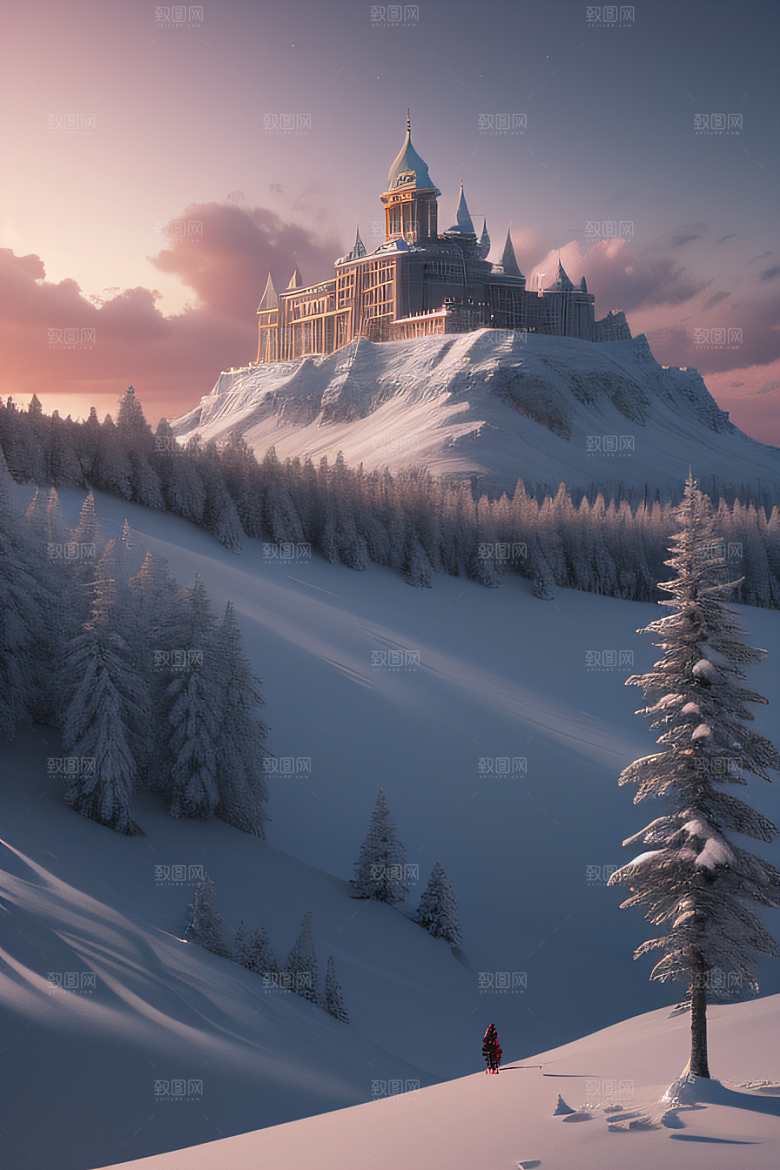 冰雪覆盖的电影场景