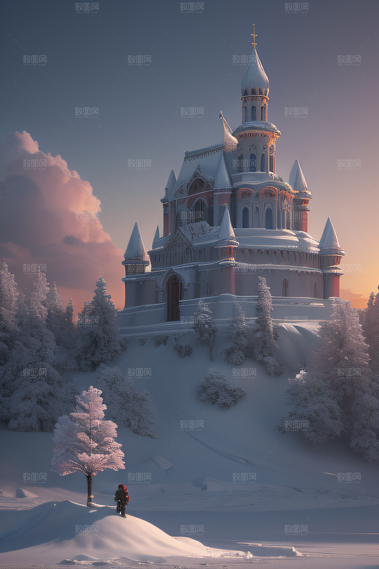 冰雪覆盖的电影场景