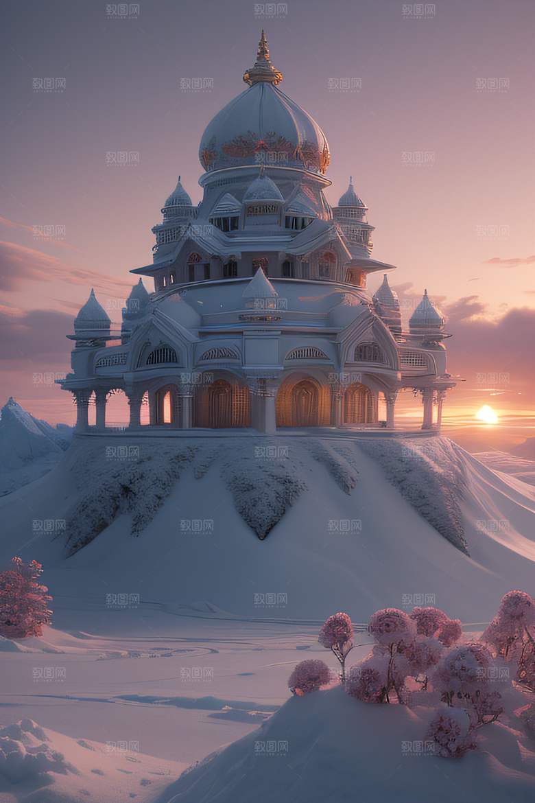 梦幻般的冰雪宫殿