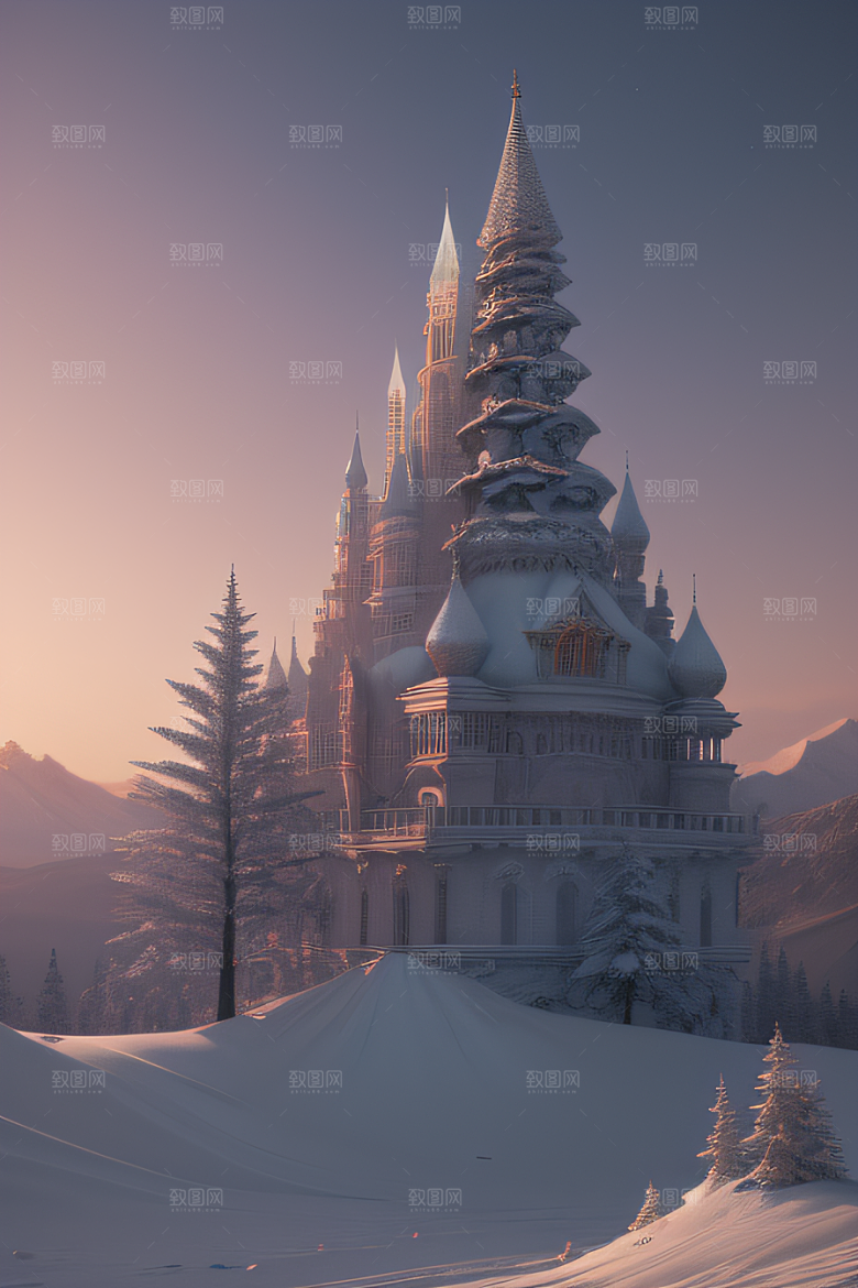 梦幻般的冰雪宫殿