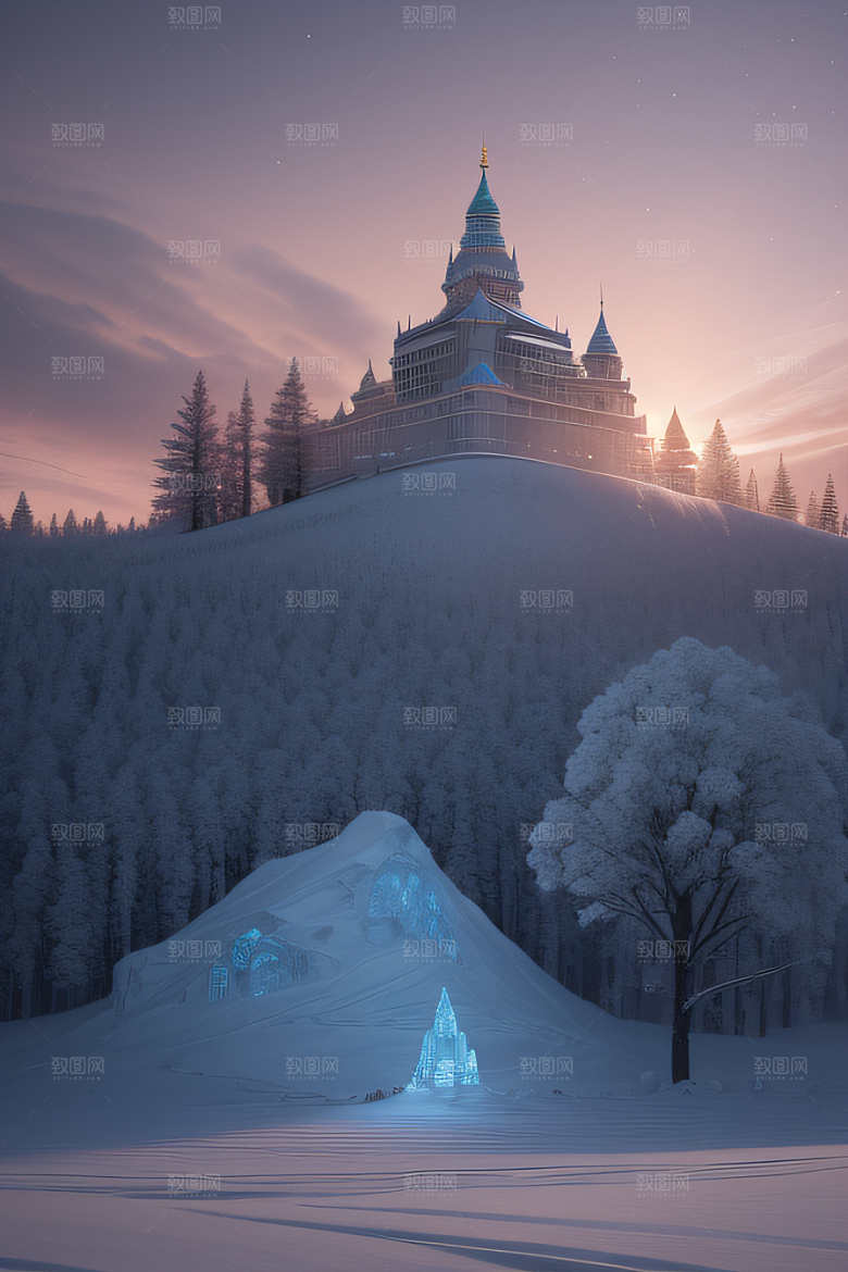 梦幻般的冰雪宫殿