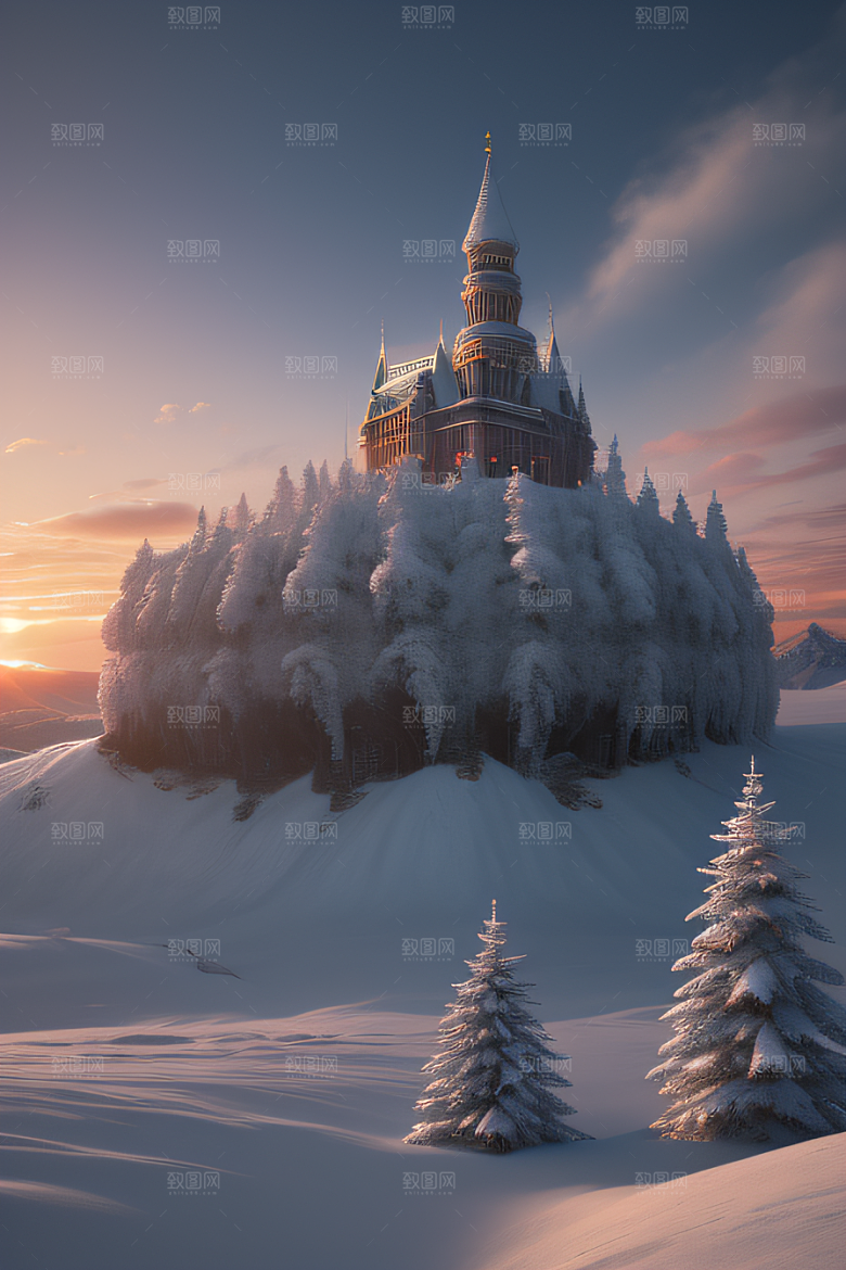 梦幻般的冰雪宫殿