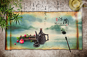 琵琶素材传统文化高清海报
