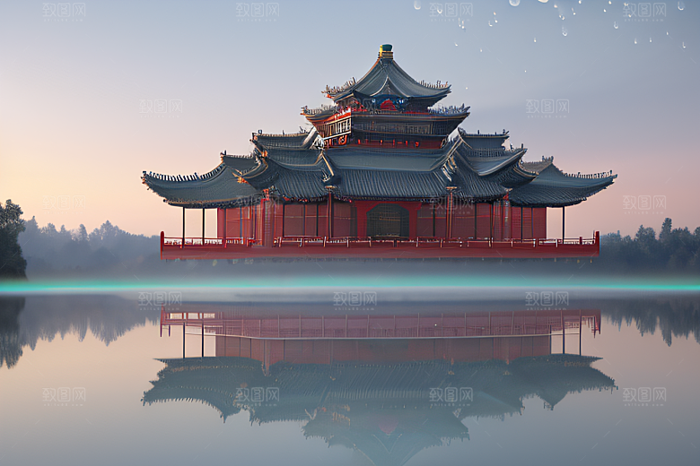 冰雪中的迷幻景色