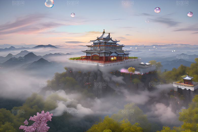 冰雪中的迷幻景色