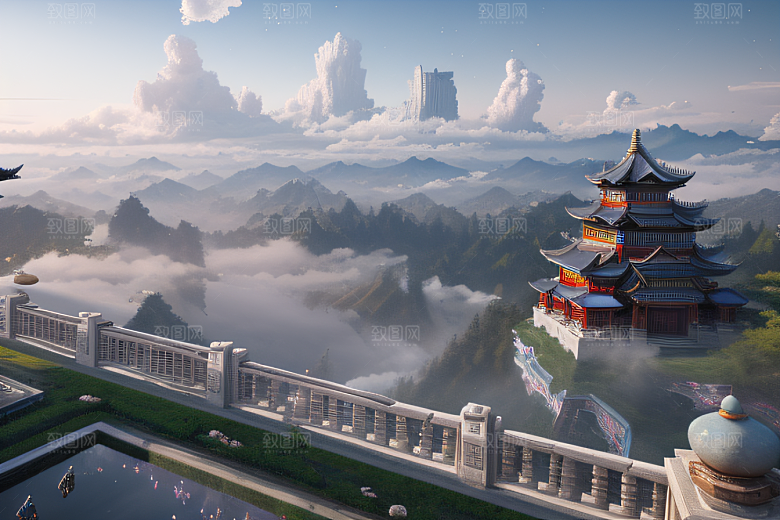 冰雪中的神秘氛围