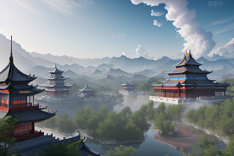 冰雪中的神秘氛围