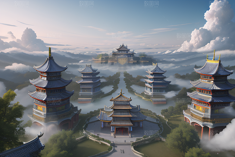 冰雪中的神秘氛围