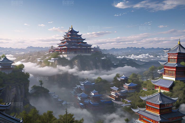 冰雪中的神秘氛围