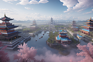 冰雪中的神秘氛围