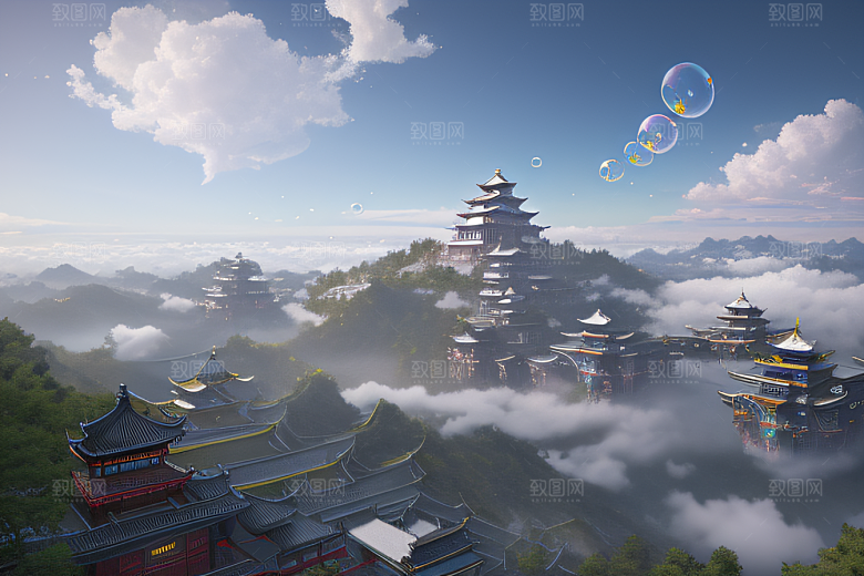 冰雪中的神秘氛围