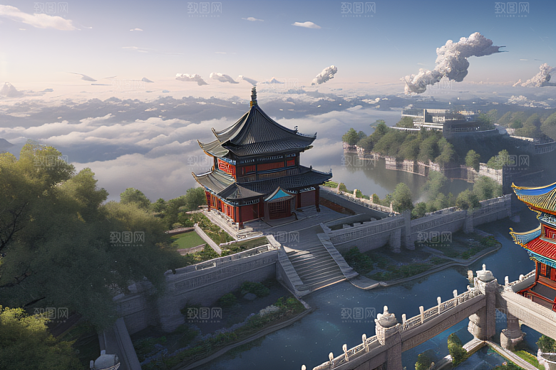 冰雪中的神秘氛围