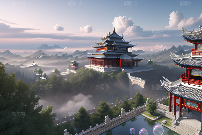 冰雪中的神秘氛围