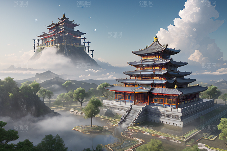 冰雪中的神秘氛围