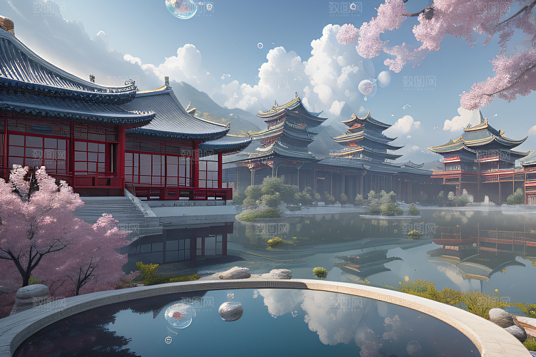 冰雪中的神秘氛围