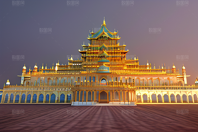 浩瀚海洋巨型玫瑰宫殿壮丽登场