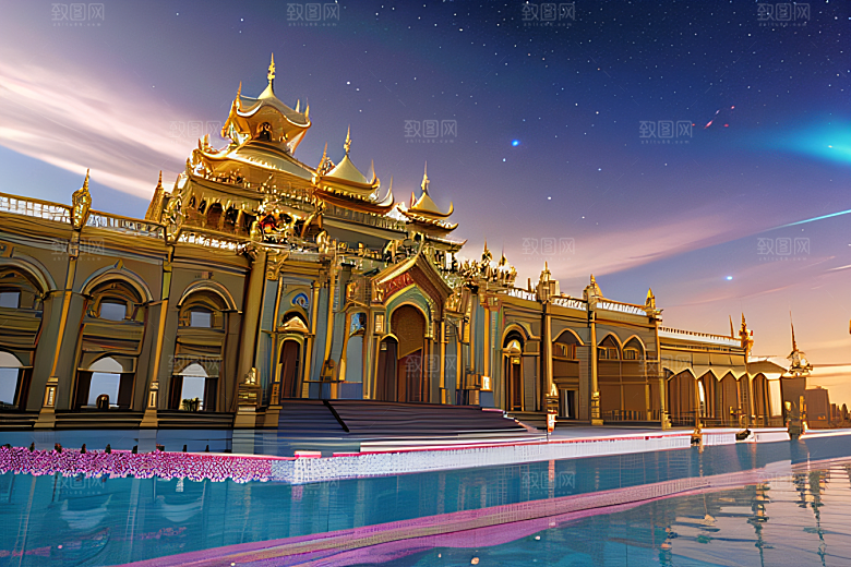 浩瀚海洋巨型玫瑰宫殿壮丽登场