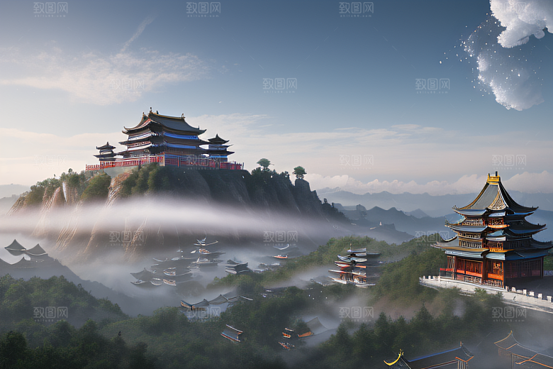 冰雪覆盖的电影场景