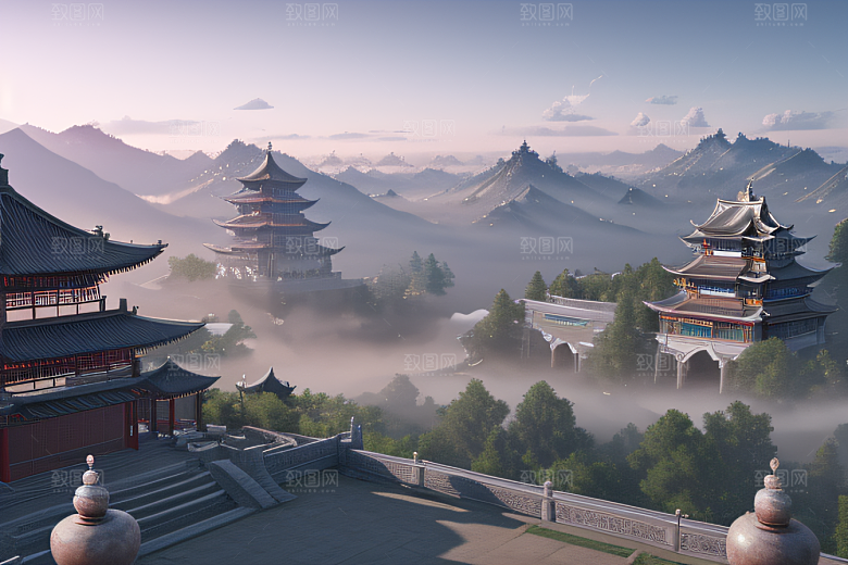 冰雪覆盖的电影场景