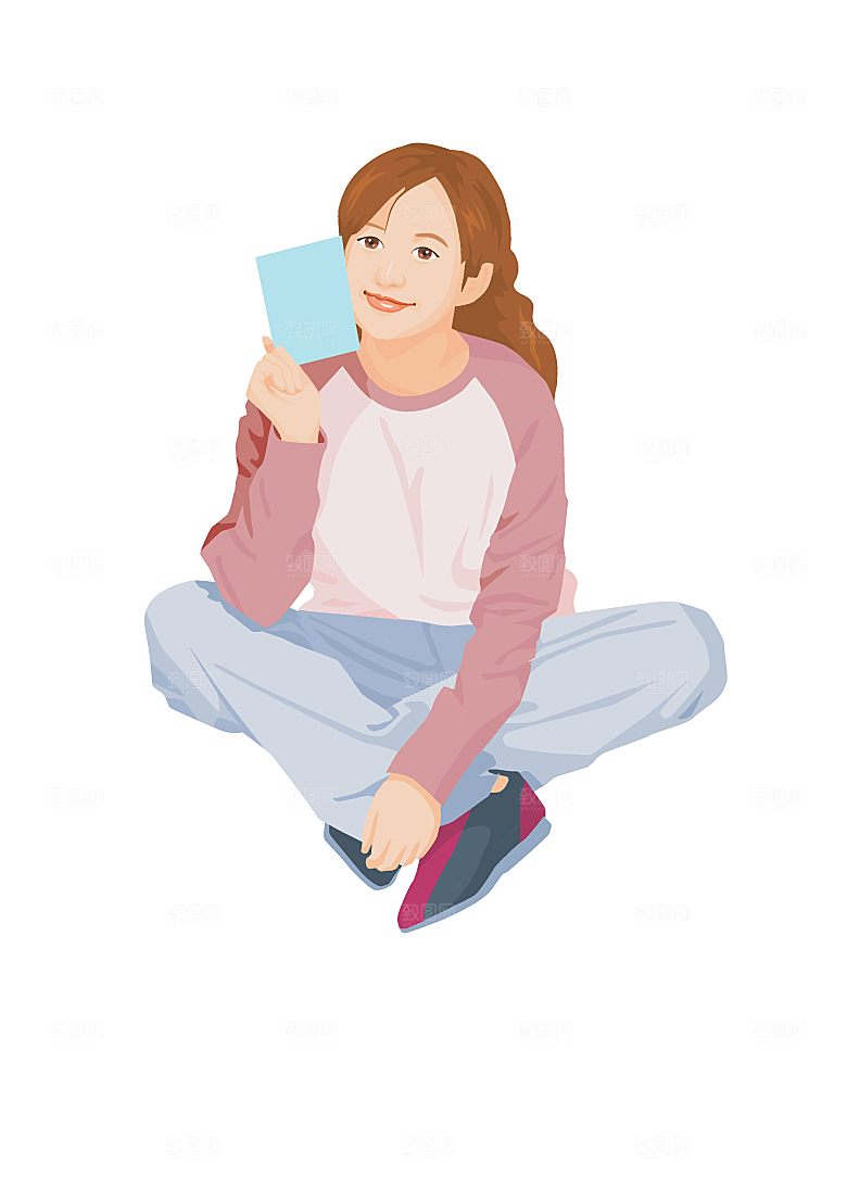 矢量女孩生活素材元素