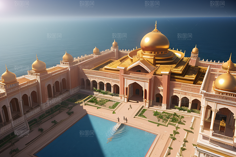 海上星空巨型玫瑰宫殿壮丽登场