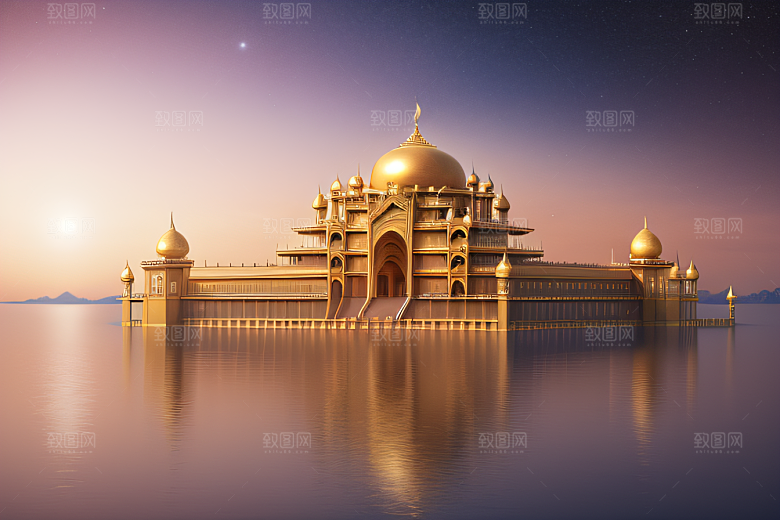 海上星空巨型玫瑰宫殿壮丽登场