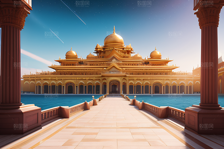 海上星空巨型玫瑰宫殿壮丽登场