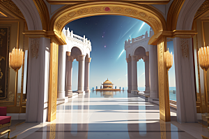 海上星空巨型玫瑰宫殿壮丽登场